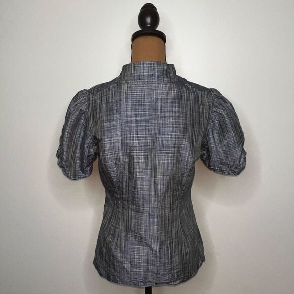Marianne Kooimans Button Up Puff Sleeve 100% Silk Iridescent Blouse, Women’s 1 - Picture 13 of 14